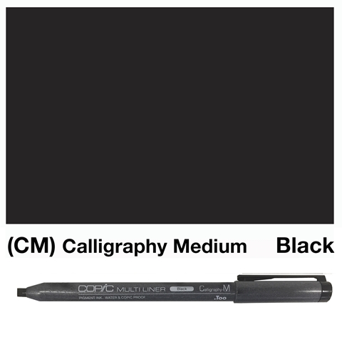 Picture of Copic Multiliner Calligraphy Black CM