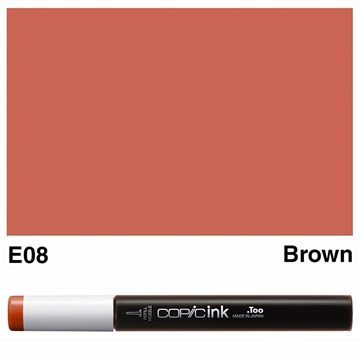 Picture of Copic Ink E08 - Brown 12ml
