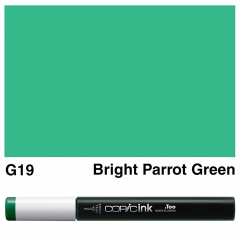Picture of Copic Ink G19 - Bright Parrot Green 12ml