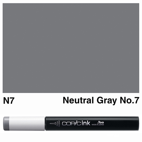 Picture of Copic Ink N7 - Neutral Gray No.7 12ml