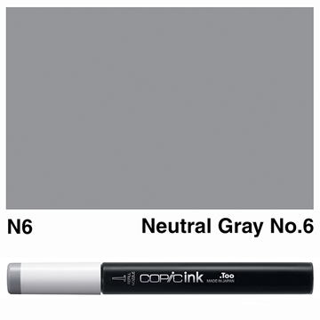 Picture of Copic Ink N6 - Neutral Gray No.6 12ml