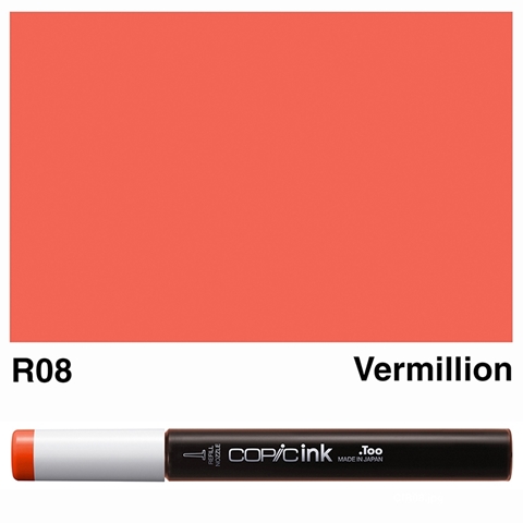 Picture of Copic Ink R08 - Vermillion 12ml