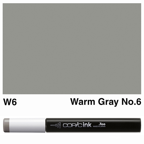 Picture of Copic Ink W6 - Warm Gray No.6 12ml