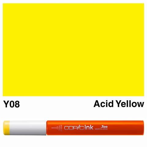 Picture of Copic Ink Y08 - Acid Yellow 12ml