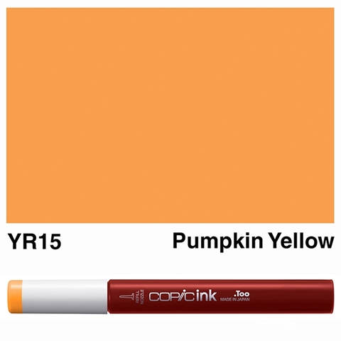 Picture of Copic Ink YR15 - Pumpkin Yellow 12ml