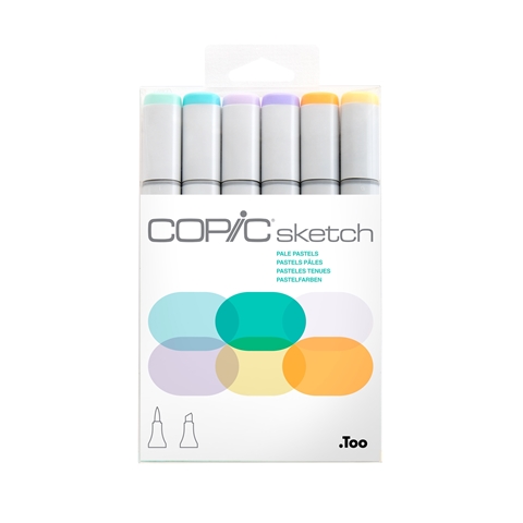 Picture of Copic Sketch Set 6 Pale Pastels