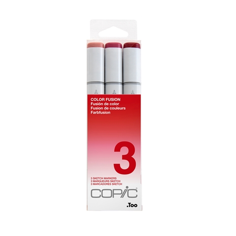 Picture of Copic Sketch Set 3 Colour Fusion 3- Red