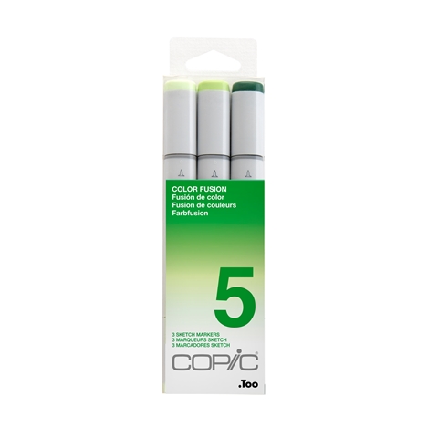 Picture of Copic Sketch Set 3 Colour Fusion 5- Green